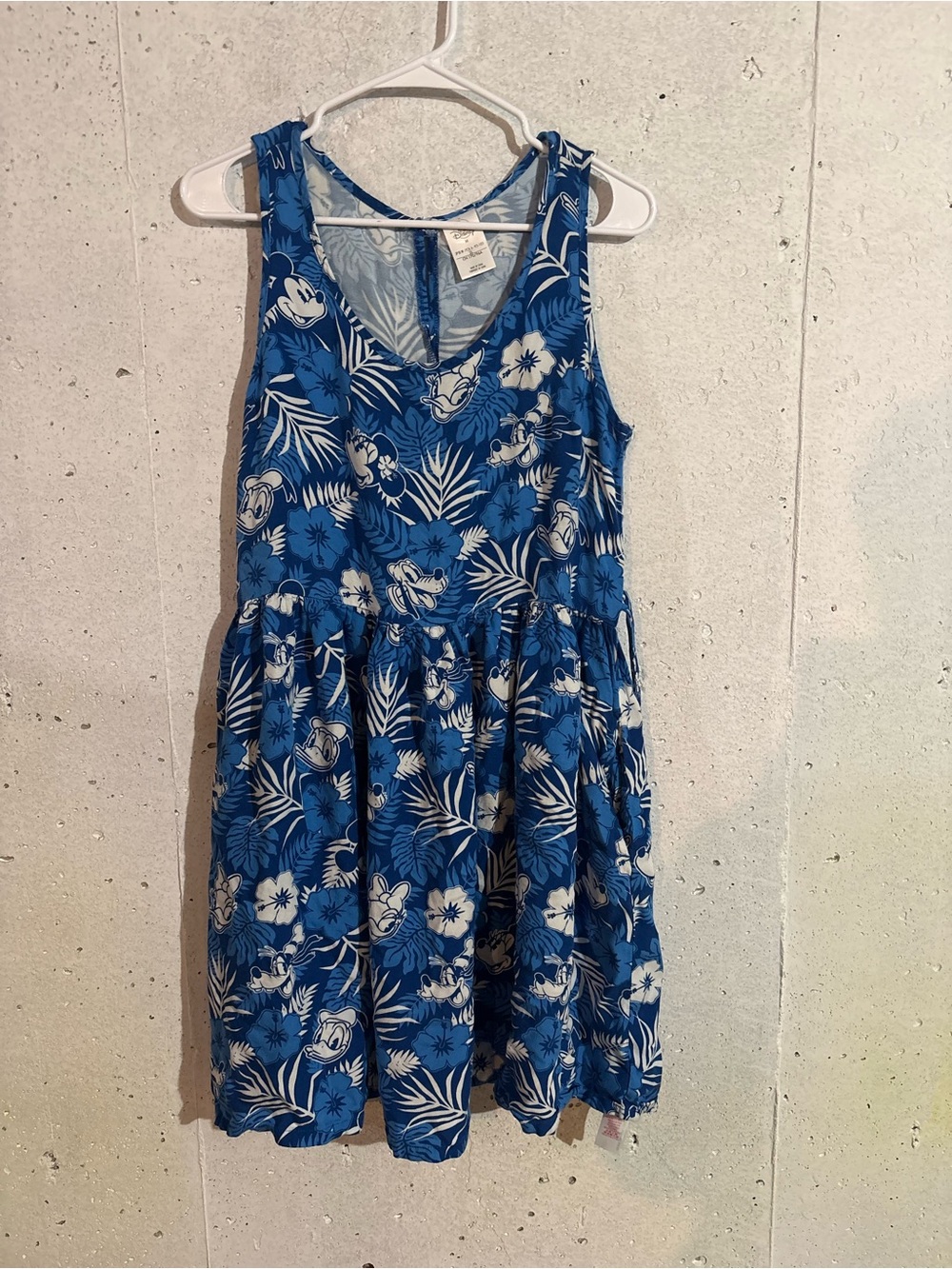 Disney Tropical Mickey & Friends Hawaiian Print Dress with Pockets | Size: Mediu